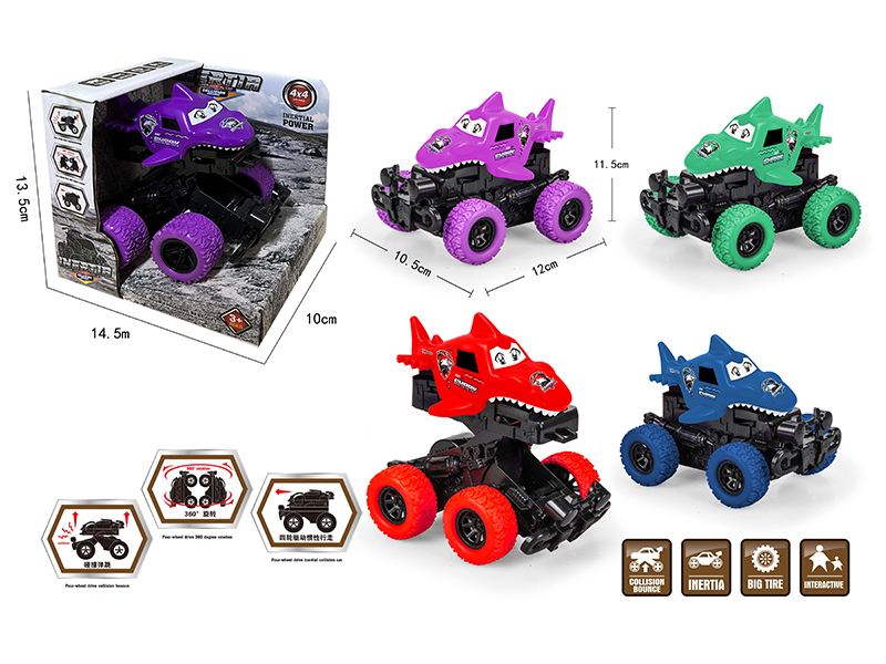 Friction Crash Deformation Shark Car