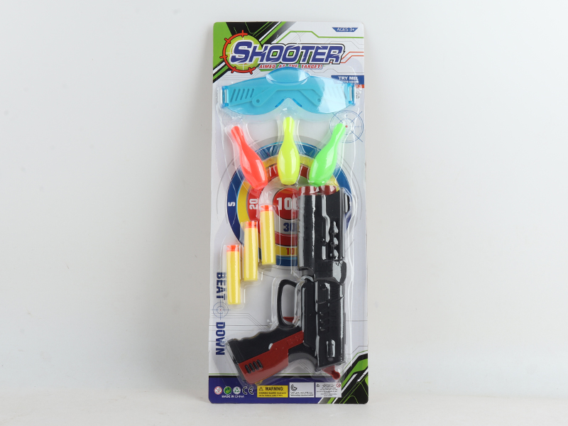 Soft Bullet Gun With Glasses Bowling Ball