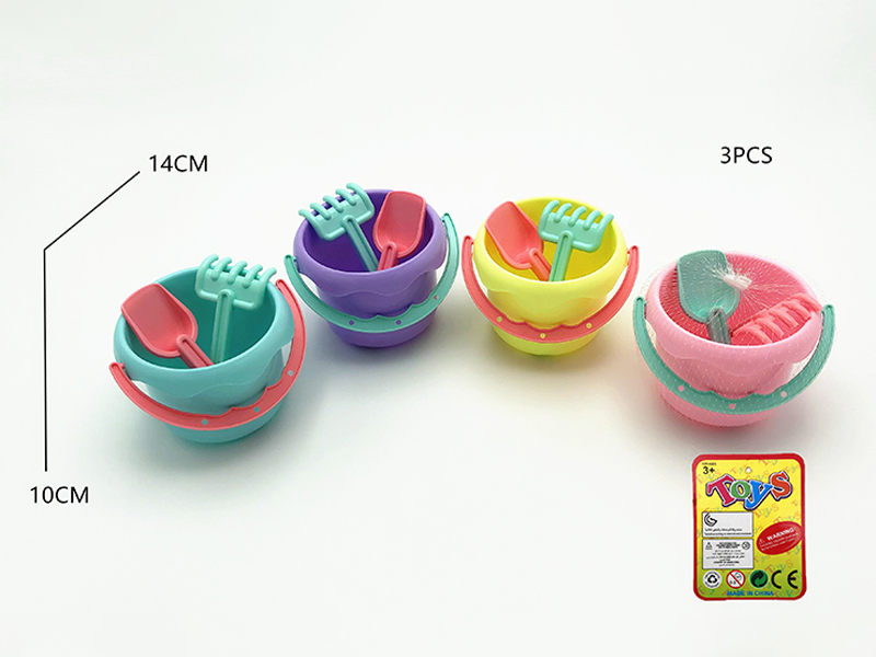3PCS Beach Lace Bucket Toy