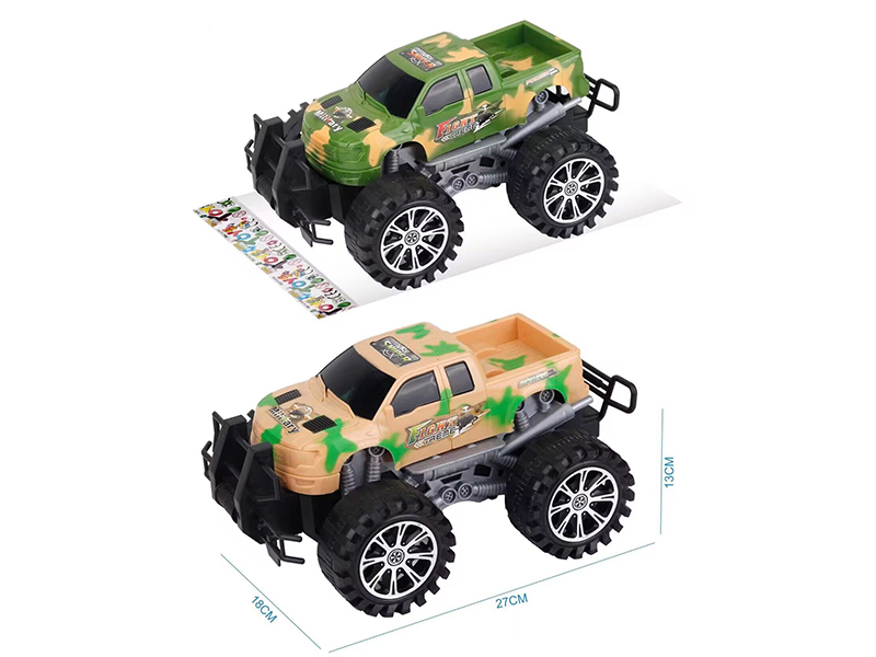 Friction Off-Road Land Rover Pickup Military Truck