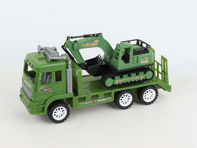 Friction Military Trailer With Excavator