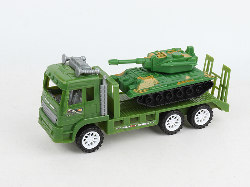 Friction Military Trailer With Tank
