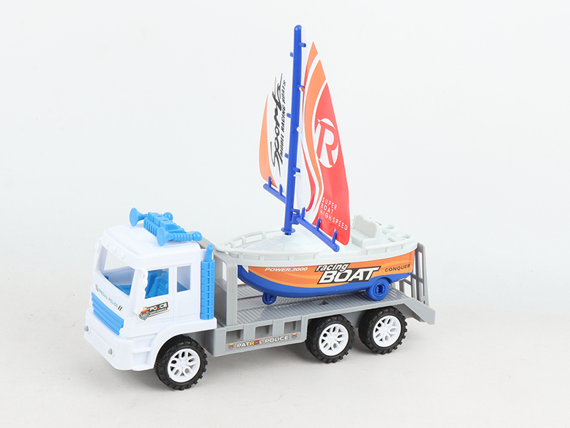 Friction Police Trailer With Sailboat