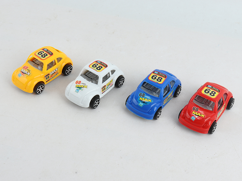 4PCS Pull Back Beetle Racing Car