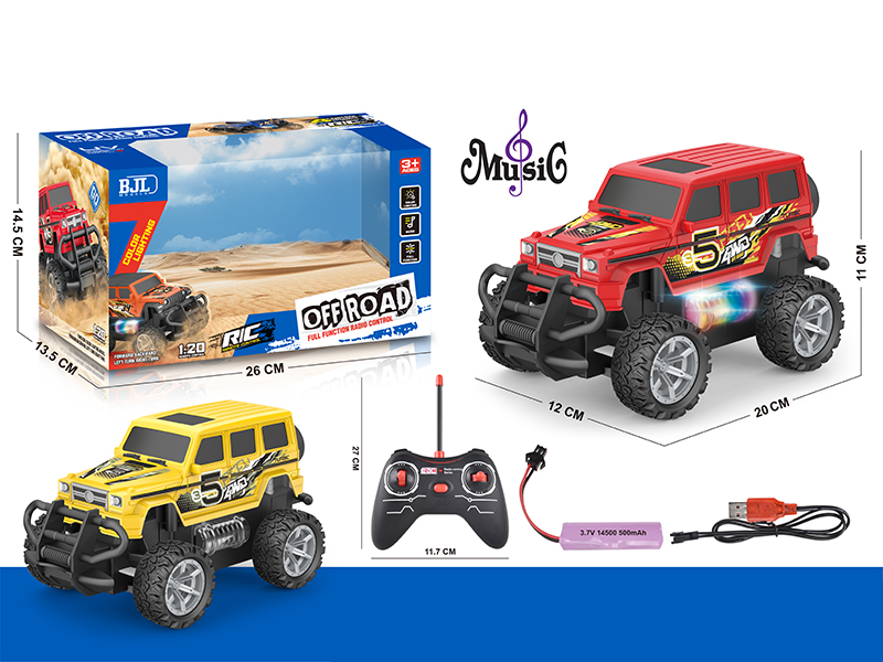 1:20 4CH Remote Control Benz G Off-Road Vehicle With Colorful Lights And Music