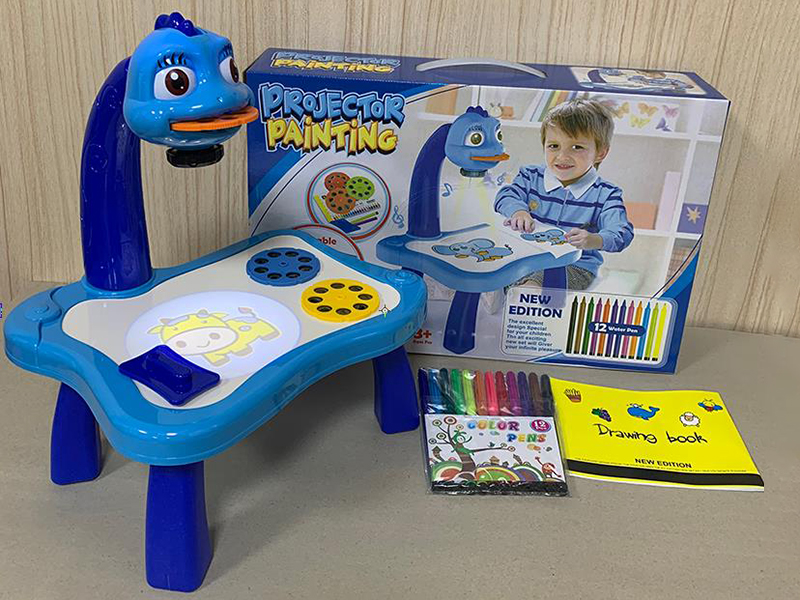 Blue Projection Painting Table