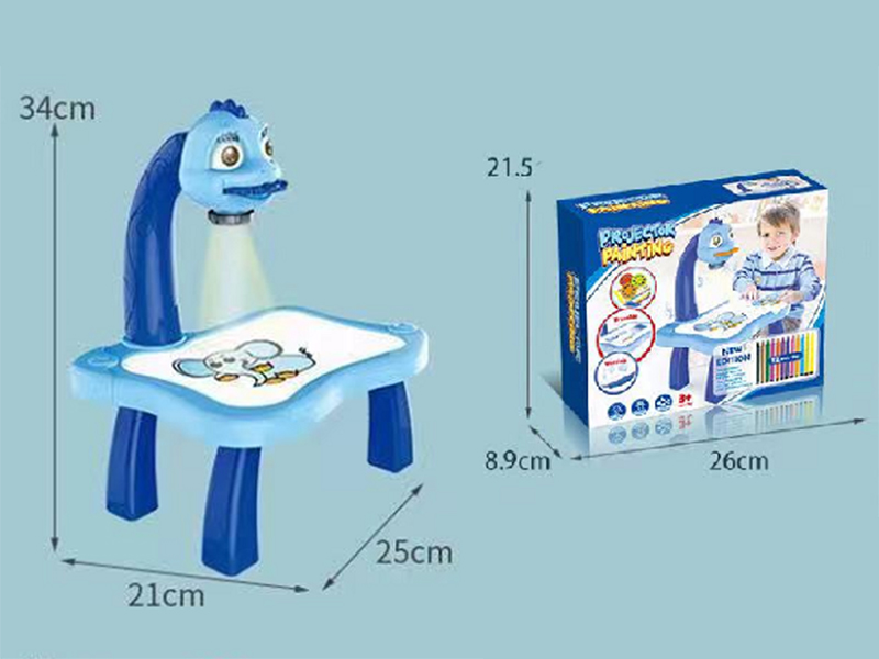 Blue Projection Painting Table