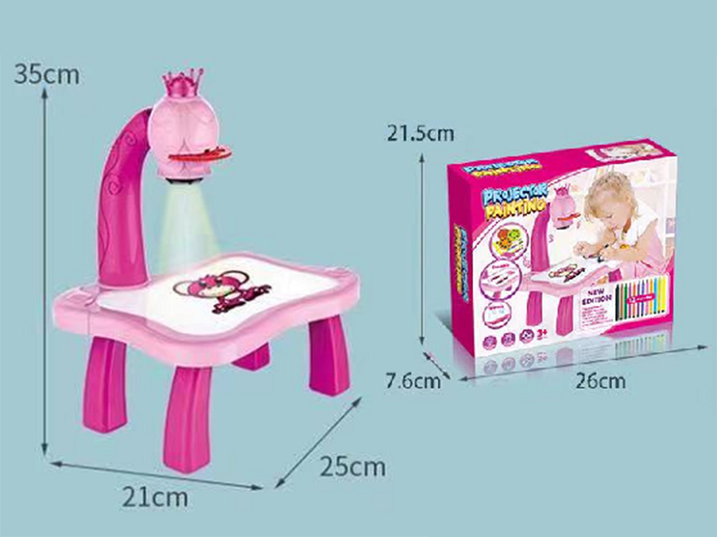 Pink Projection Painting Table