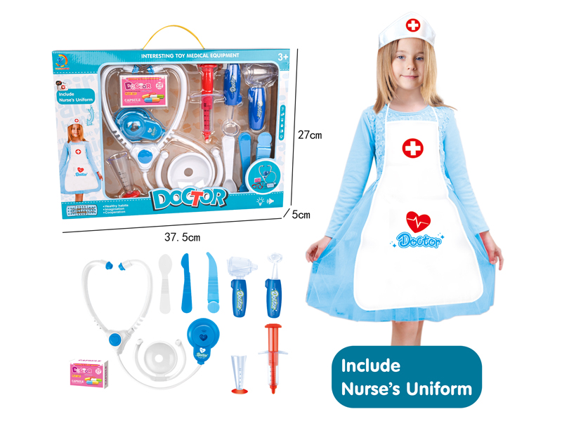 12PCS Boy Doctor Toy with Nurse Apron