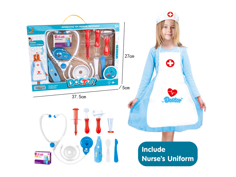12PCS Boy Doctor Toy with Nurse Apron