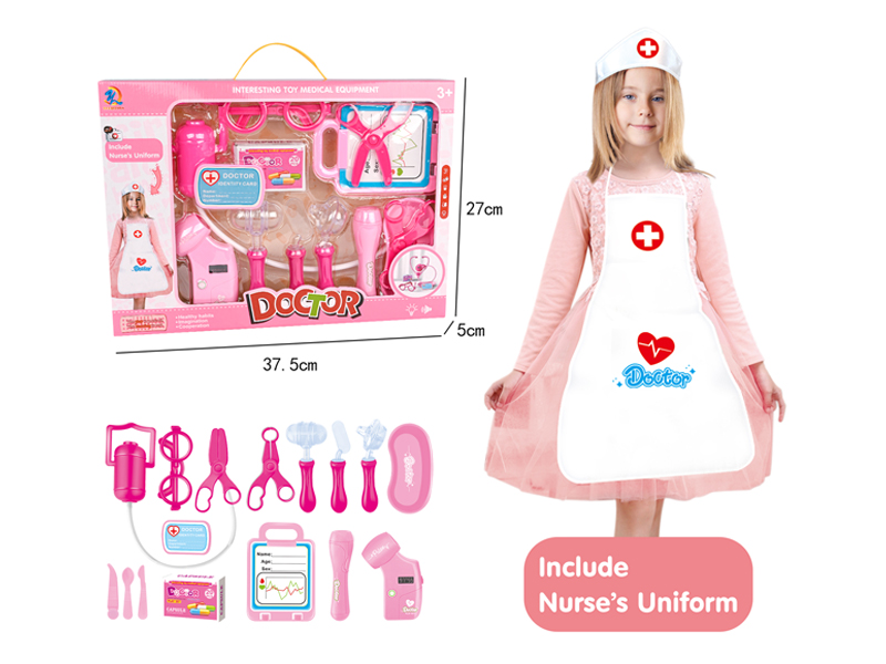18PCS Girl Doctor Toy with Nurse Apron