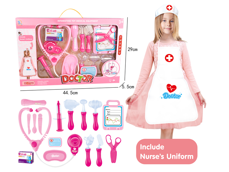 18PCS Girl Doctor Toy with Nurse Apron