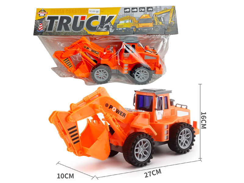 Friction Engineering Excavator Cartoon Color