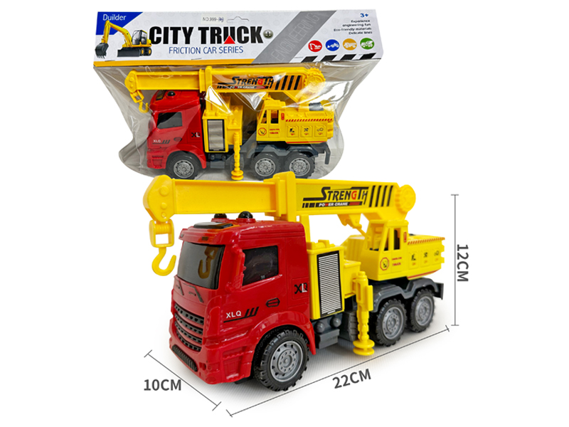 Friction Engineering Crane Cartoon Color