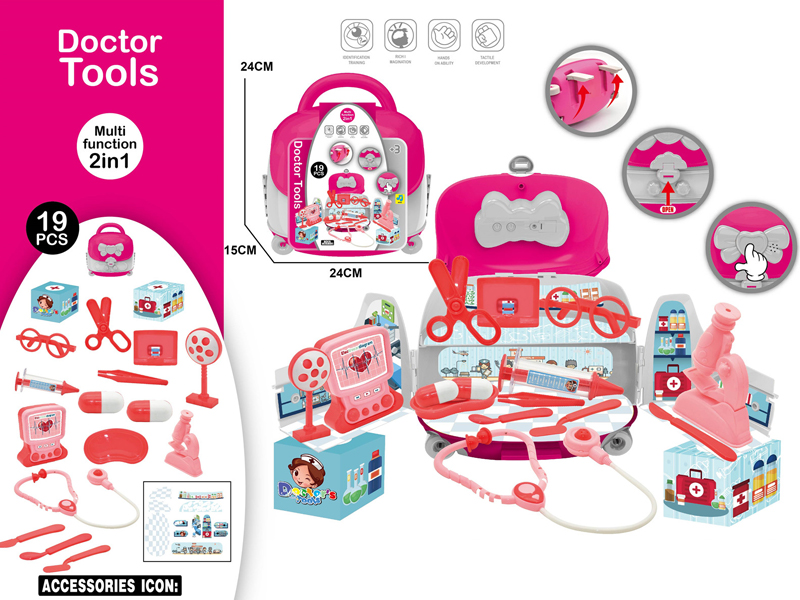 19PCS Doctor'S Toy Bags
