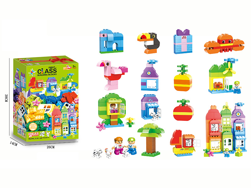 Larger Particles Building Blocks(With 5 Dolls)166pcs