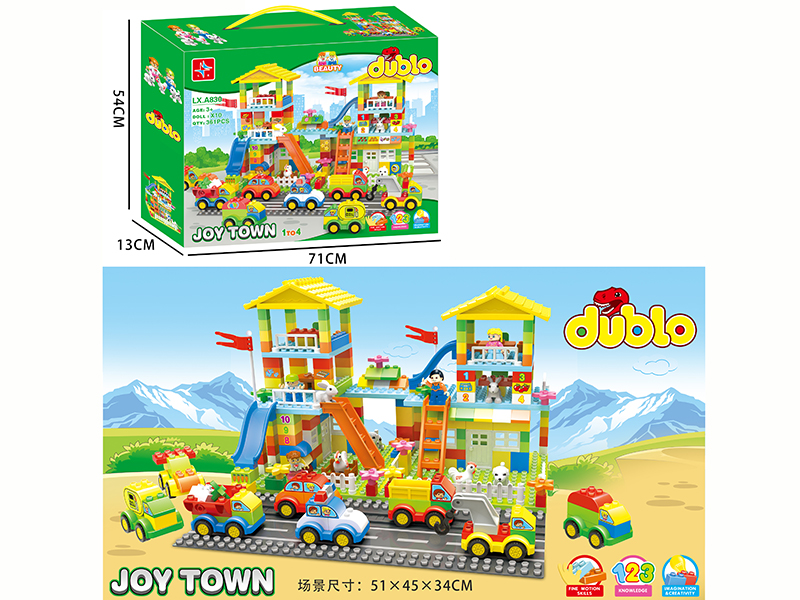 Joy Town Building Blocks(With 12 Dolls)361pcs
