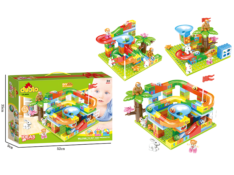 Jungle Slide Building Blocks(With 4 Dolls)145pcs