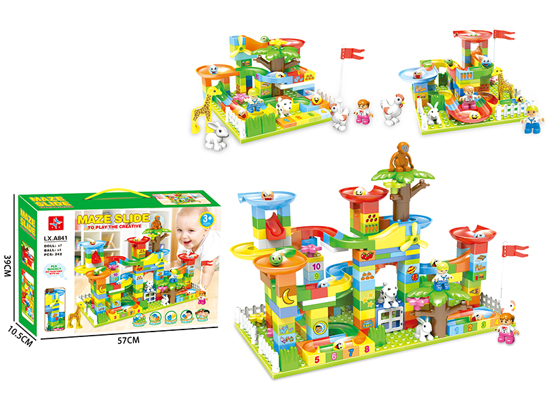 Maze Slide Building Blocks (With 7 Dolls)242pcs