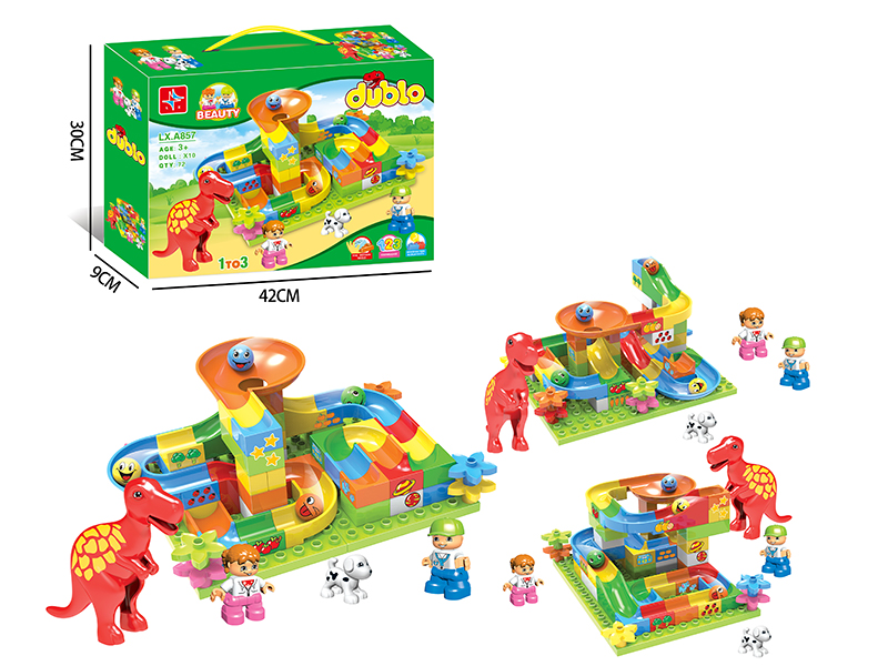 Slide Building Blocks (With 4 Dolls)72pcs