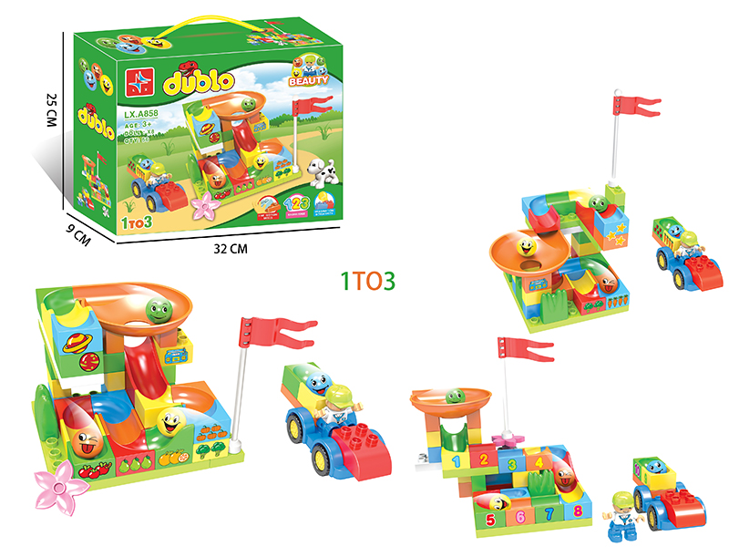 Slide Building Blocks (With 2 Dolls)56pcs