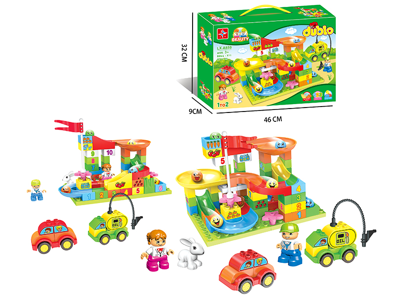 Slide Building Blocks (With 3 Dolls)99pcs