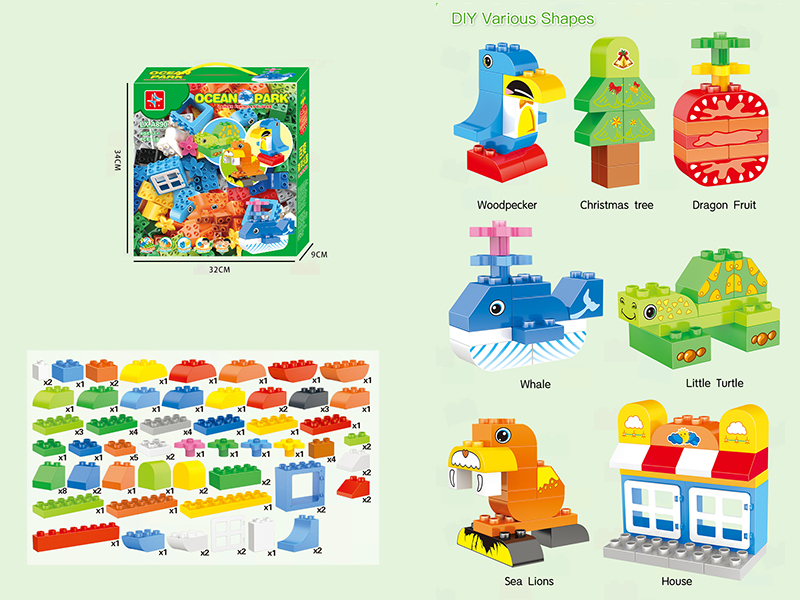 Ocean Park Building Blocks 88pcs