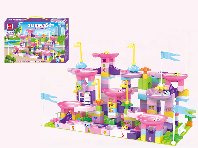 Amusement Park Happy Slide Building Blocks(Including 8 Balls) 217pcs