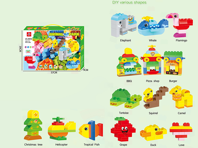 Animal Park Larger Particles Building Blocks 265pcs