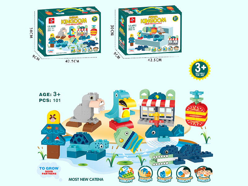 Animal Kingdom Larger Particles Building Blocks 101pcs