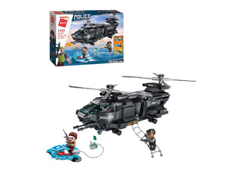 473Pcs My City - Police Building Blocks With People