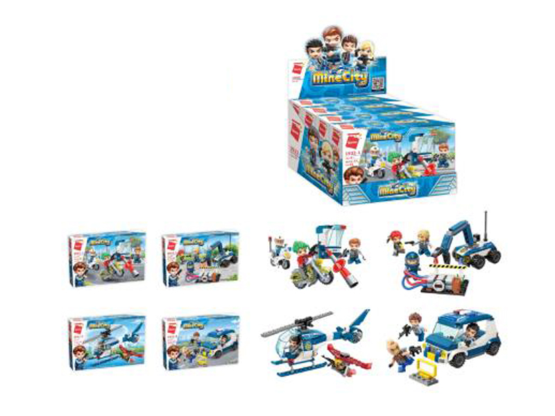 432Pcs My City - Police Building Blocks With People (4 Boxes)