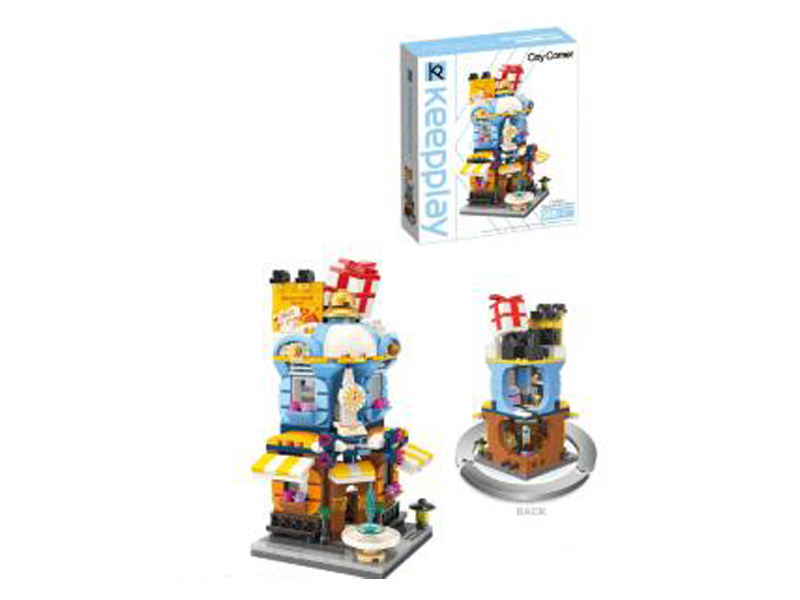 389Pcs Colorful Street View Building Blocks