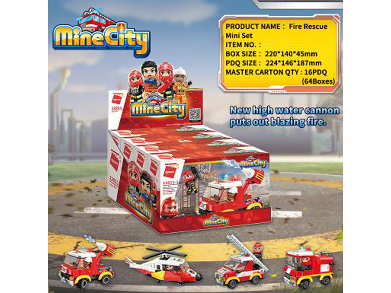 My City - Firefighting Building Blocks With People (4 Boxes)