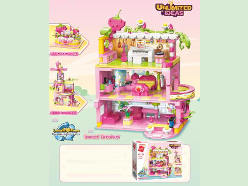 580Pcs 3 In 1 Reaction Disassembly Building Blocks