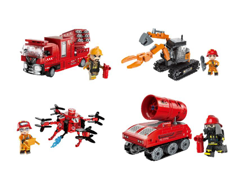 579Pcs My City - Firefighting Building Blocks With People