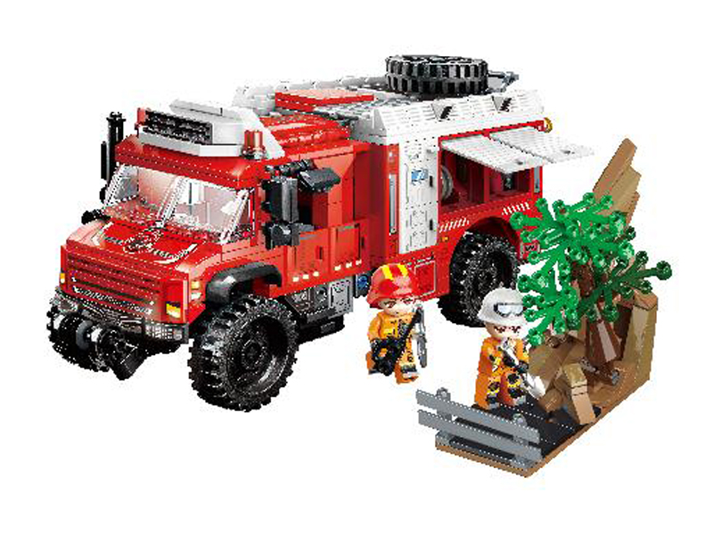 656Pcs My City - Firefighting Building Blocks With People