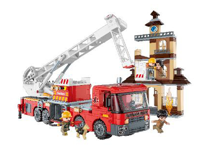 686Pcs My City - Firefighting Building Blocks With People