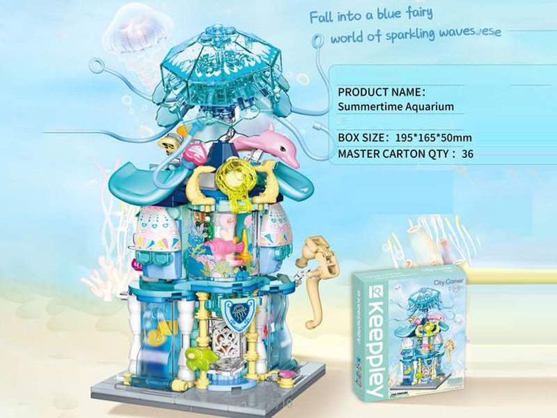 418Pcs Cute Street View Building Blocks