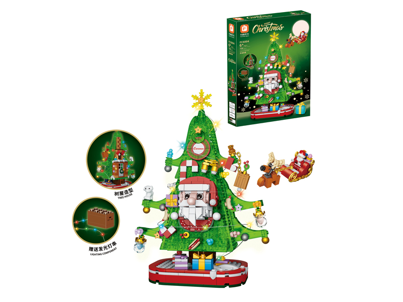 708Pcs Christmas Tree House Building Blocks