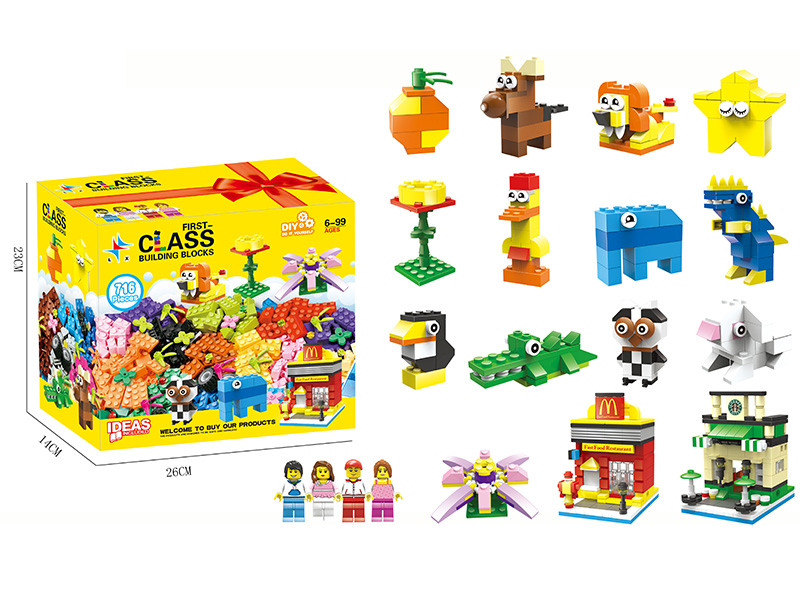 Building Blocks(Including 4 Dolls)716PCS