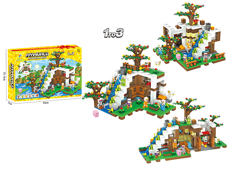 My World Waterfall Base Building Blocks 941pcs 1 To 3