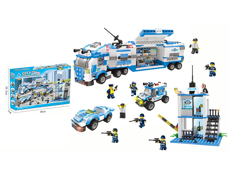 City Series Police Team Building Blocks(Including 8 Dolls)858pcs