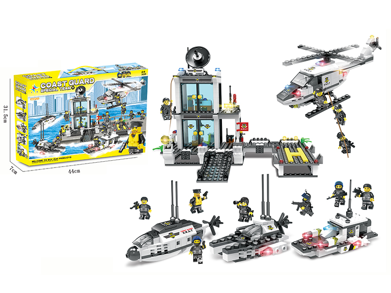 Coast Guard Special Team Building Blocks(Including 6 Dolls)645pcs