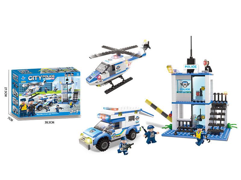 City Police Building Blocks(Including 3 Dolls)395PCS