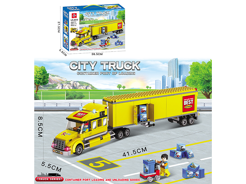City Container Car Building Blocks (Including 2 Dolls)362PCS