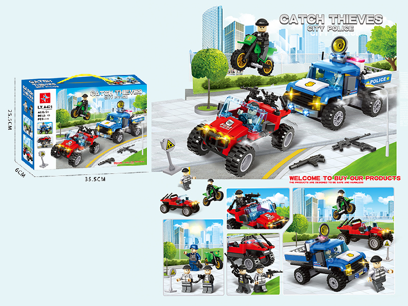 City Police Catch Thief Building Blocks (Including 3 Dolls)346PCS
