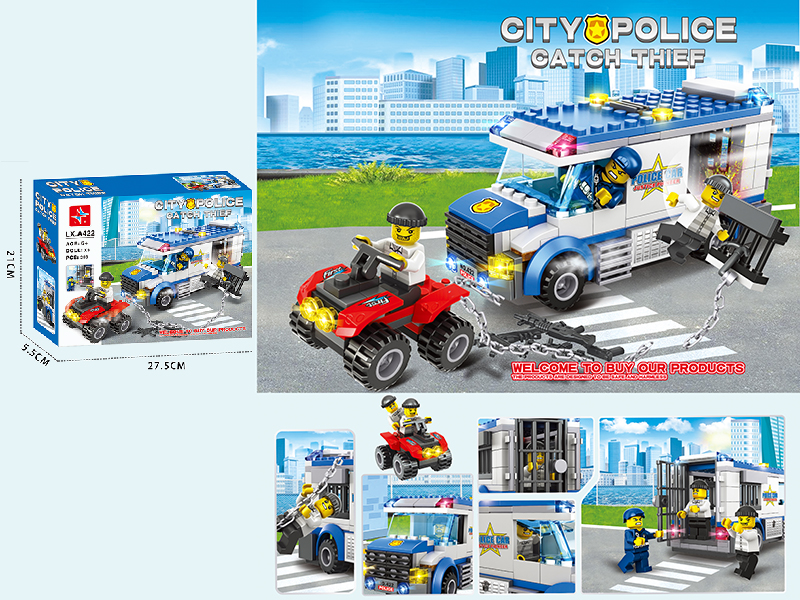 City Police Catch Thief Building Blocks (Including 3 Dolls)283PCS