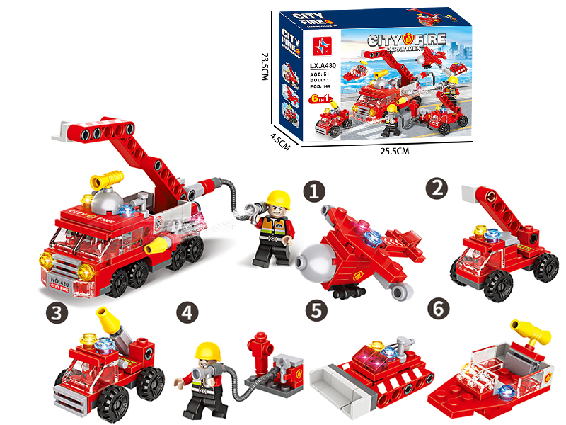 City Fire Department Building Blocks (Including 1 Doll)138PCS