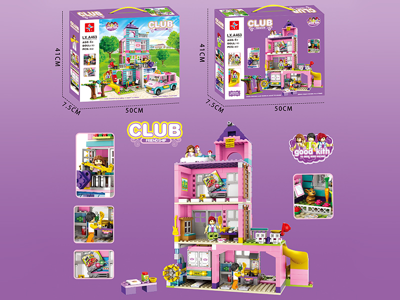 Club Friend Ship Building Blocks (Including 3 Doll)852PCS
